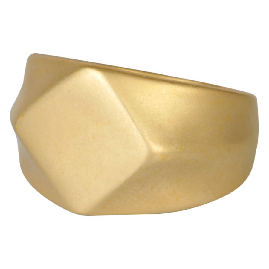 Goldener Edges Ring aus Chirurgenstahl Goldener Fingerring Edges aus Chirurgenstahl 316L, Größe 19,0 mm
