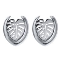 Ear Saddles Silver Monstera Ear Saddles Silver Monstera