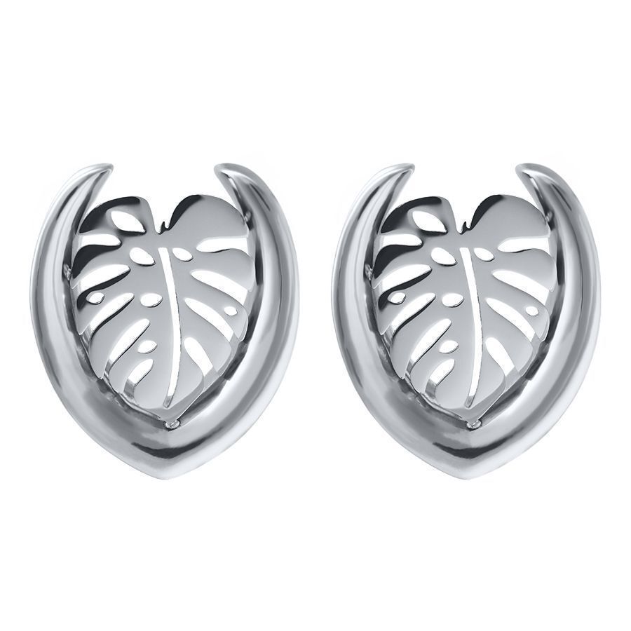 Ear Saddles Silver Monstera Ear Saddles Silver Monstera