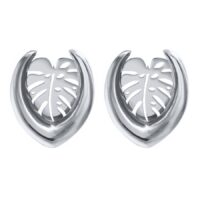 Ear Saddles Silver Monstera Ear Saddles Silver Monstera