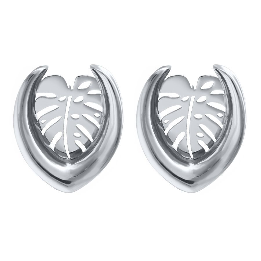 Ear Saddles Silver Monstera Ear Saddles Silver Monstera