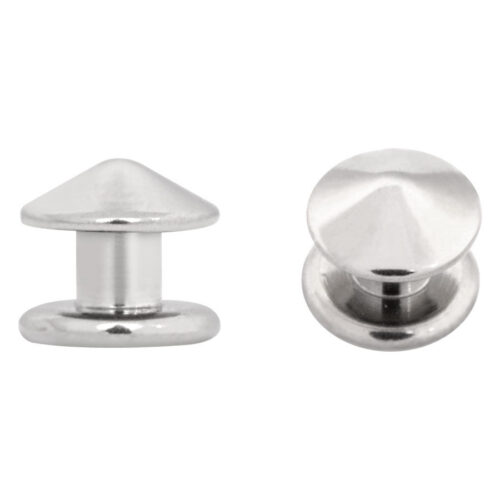 Zwei silberne Skindiver Discs aus Titan auf weißem Hintergrund