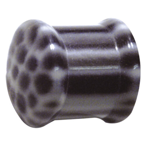 Zebraskin Plug aus schwarzem und weißem Polyester, runde Form