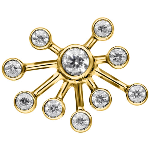 Push Fit Winter Frozen Sparkle Attachment - Gold