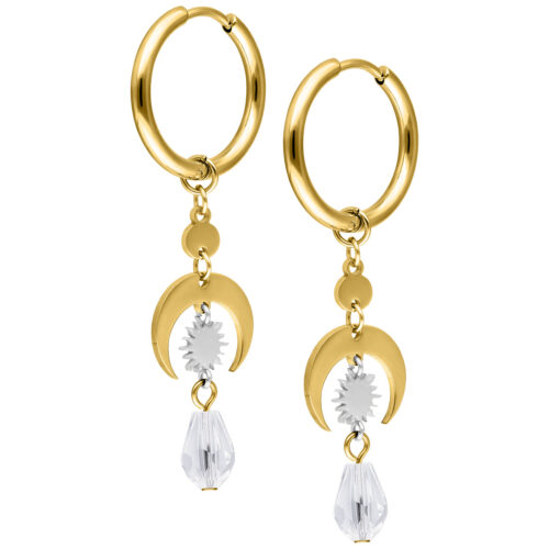 Celestial Light Hoops Pair - Gold
