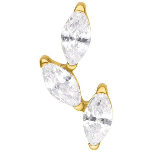 Push Fit Crystal Branch Attachment - Gold