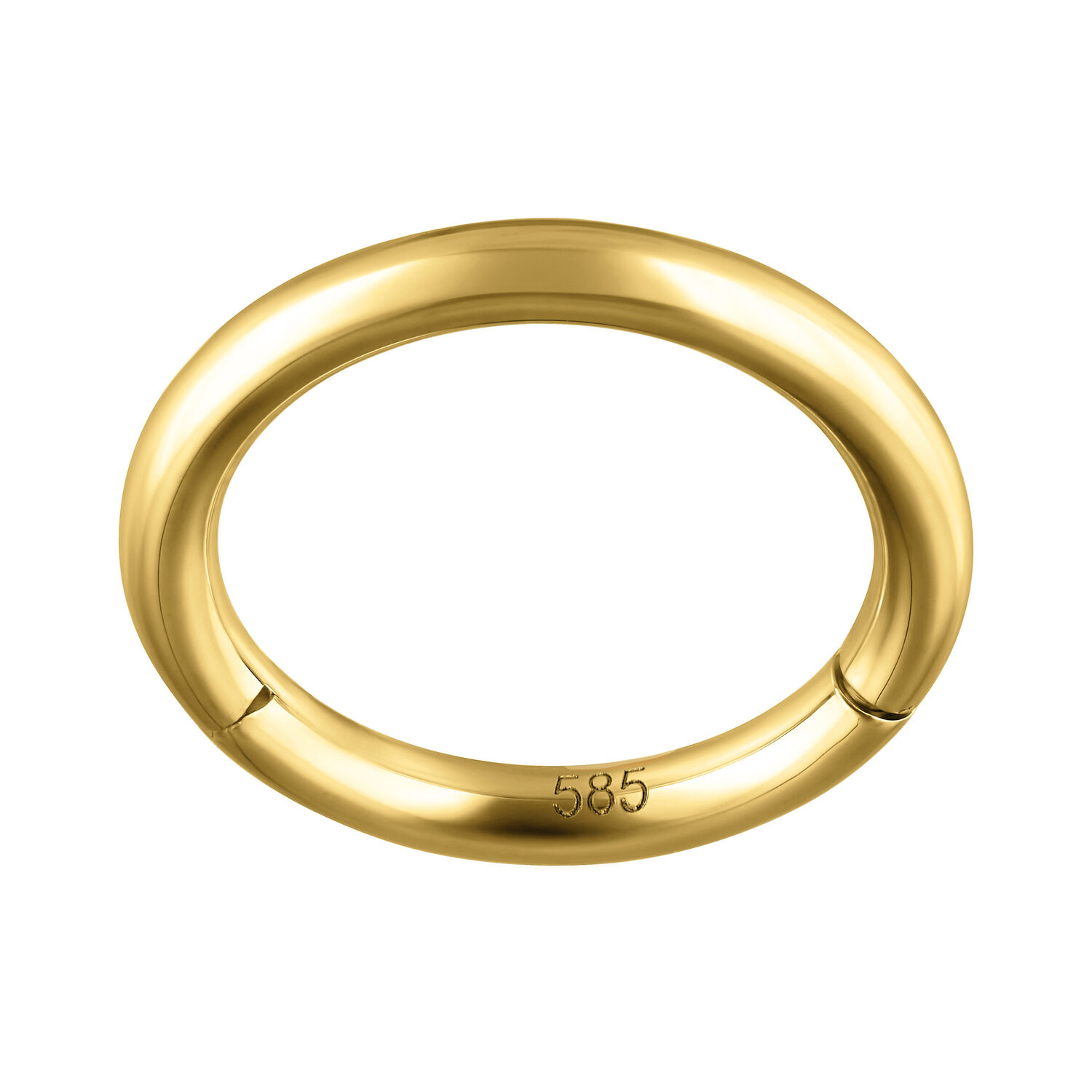 14K Goldring mit Scharnier, 1,2 mm Stärke 14 Karat Goldring mit Scharnier, 1,2 mm dick, 8,0 mm Durchmesser auf weißem Hintergrund