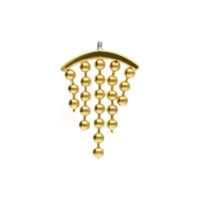 Wildcat® Helix Aufsatz aus 750er Gold Goldener Helix Piercing Aufsatz mit Kugeln auf weißem Hintergrund