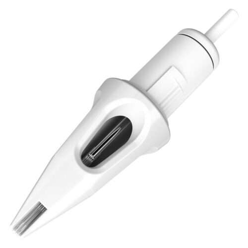 Weiße Cheyenne Craft Cartridge mit mehreren Nadeln auf weißem Hintergrund