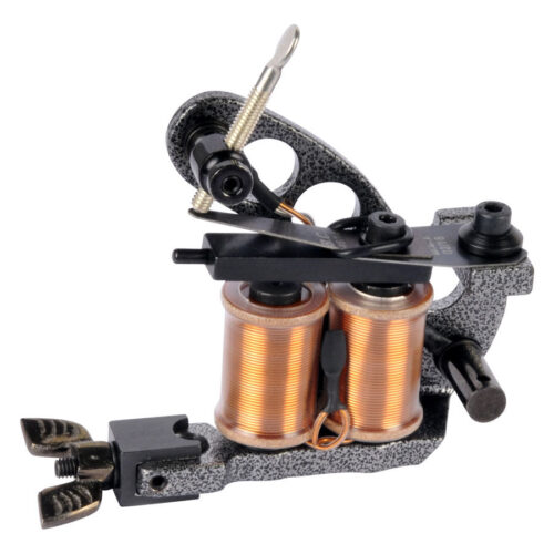 Graue Tattoo Maschine Bertha mit Kupferspulen, Wildcat Marke