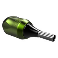 Hellgrüner Darklab Click Ergo 32 MM Griff auf weißem Hintergrund