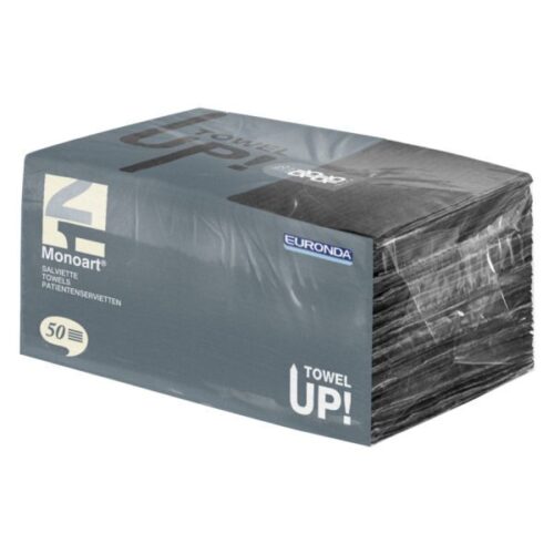 Schwarze Towel Up Arbeitsplatzunterlage in Verpackung, 50 Stück