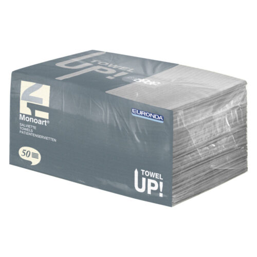 Grauer Towel UP 50er-Pack auf neutralem Hintergrund