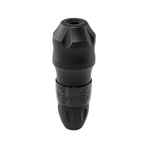 Schwarze FK Irons EXO 3.2 mm Tattoomaschine auf weißem Hintergrund