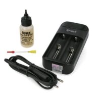 Inkjecta Flite X1 Bottle Dunkelgrün Dunkelgrüne Inkjecta Flite X1 Tattoomaschine aus Aluminium auf weißem Hintergrund