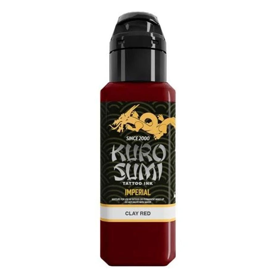 Kuro Sumi Imperial Clay Red Tattoofarbe Rote Tattoofarbe Kuro Sumi Imperial Clay Red auf weißem Hintergrund