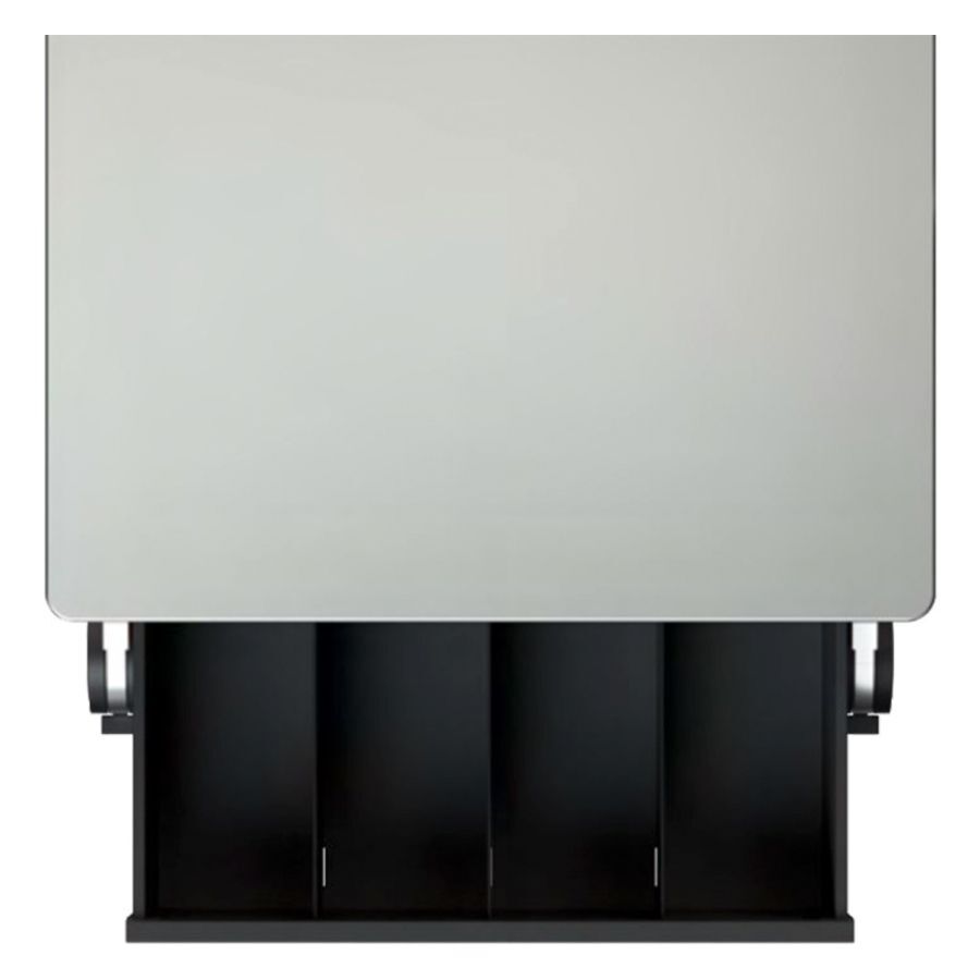 Tattoo Workstation 2.0 aus schwarzem Aluminium auf weißem Hintergrund