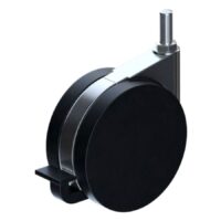 Schwarze Aluminium-Rolle für Tattoo Workstation auf weißem Hintergrund