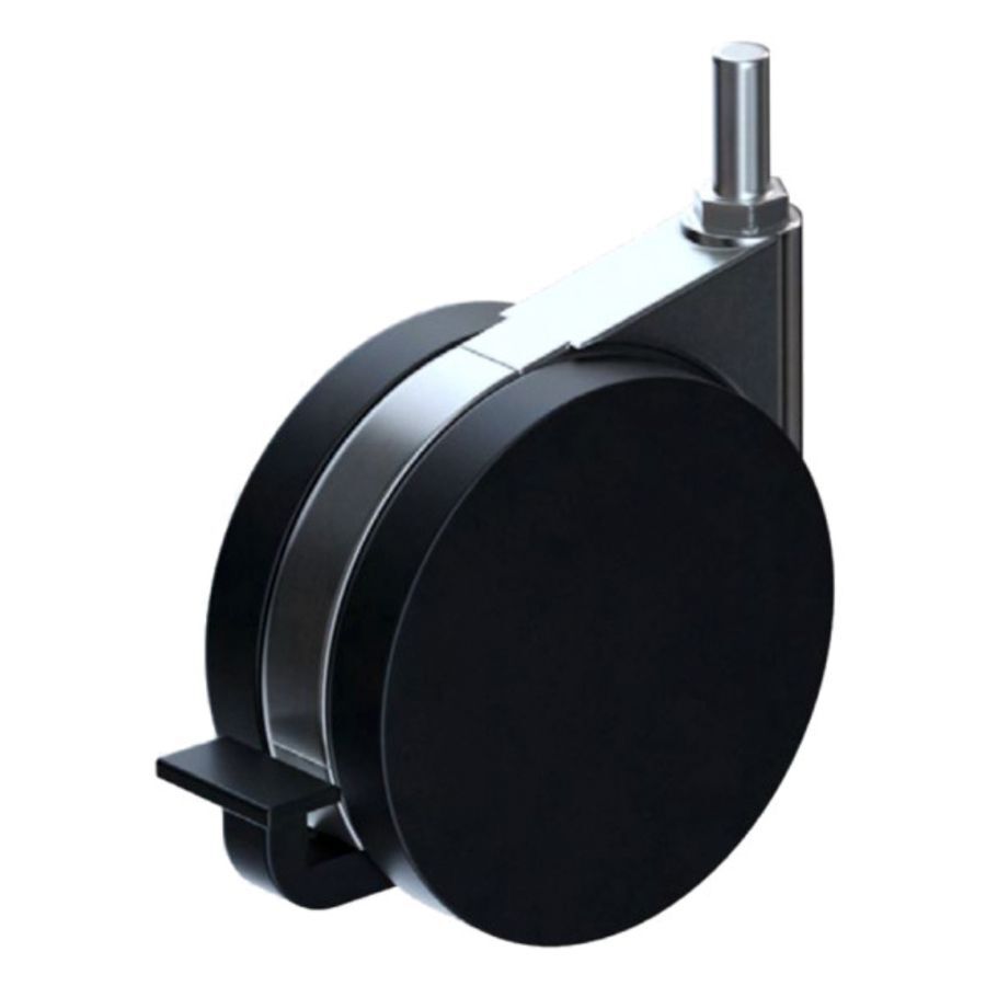 Schwarze Aluminium-Rolle für Tattoo Workstation auf weißem Hintergrund