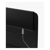 Schwarze Tattoo Workstation aus Aluminium mit Kabelhalterung