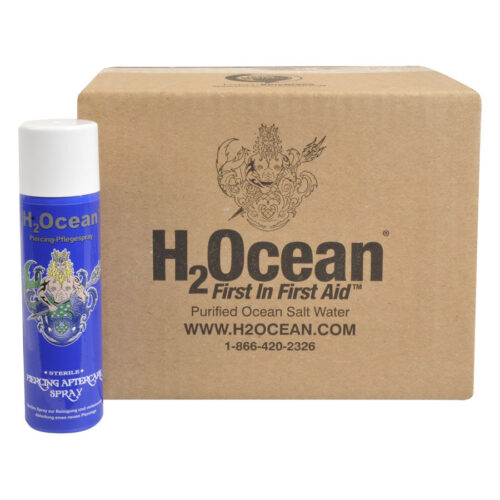 H2Ocean Piercing Pflegespray 120 ml vor braunem Karton