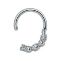 Silberner Esmeralda Clicker mit Kugel-Design auf weißem Hintergrund