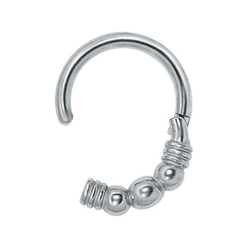 Silberner Esmeralda Clicker mit Kugel-Design auf weißem Hintergrund