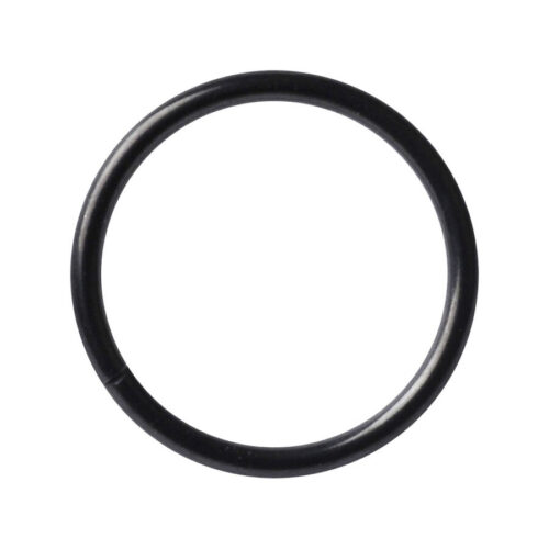 Schwarzer nahtloser Ring aus Chirurgenstahl 316L auf weißem Hintergrund