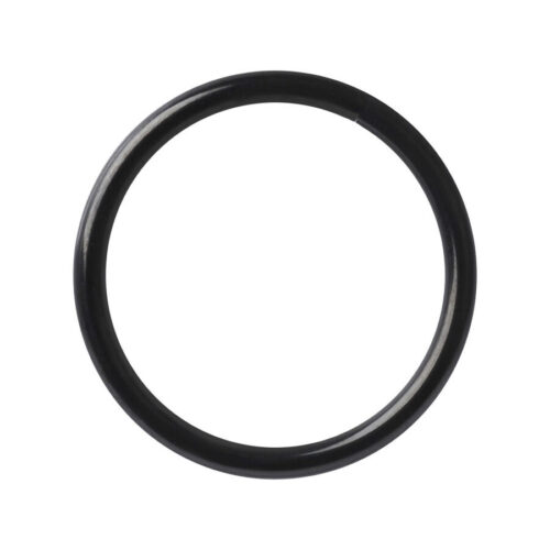 Schwarzer, nahtloser Piercingring aus Chirurgenstahl auf weißem Hintergrund