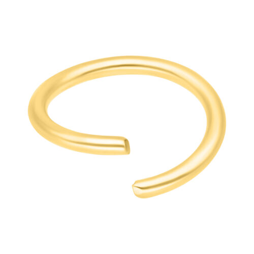 Goldener nahtloser Ring aus Chirurgenstahl auf weißem Hintergrund