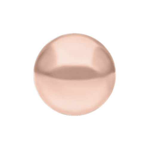 Roségoldener Kugelaufsatz aus Titan auf weißem Hintergrund