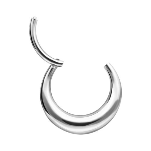 Silberfarbener Septum Clicker aus Chirurgenstahl, 10mm Innendurchmesser