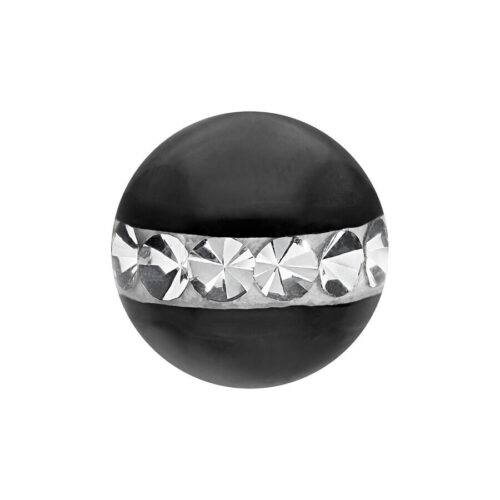 Schwarzer Piercing-Aufsatz aus Chirurgenstahl mit klaren Kristallen