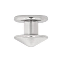 Silberner Titan Skindiver Disc auf weißem Hintergrund, Oberfläche glänzend