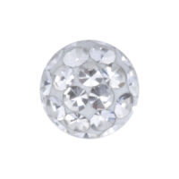 Kristallklarer Piercingaufsatz 1,6 mm Runder Piercingaufsatz aus Chirurgenstahl mit klaren Kristallen