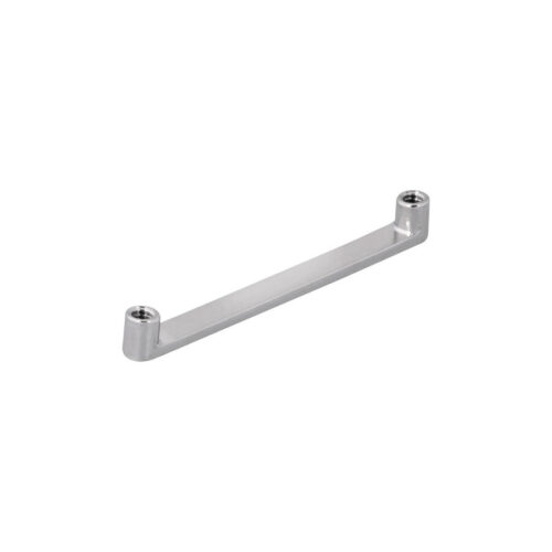 Silberfarbener Titan Surface Barbell auf weißem Hintergrund