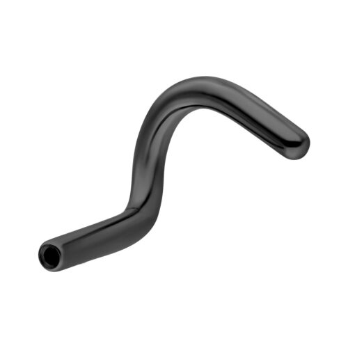 Schwarzer Push Fit Nasenstecker aus Titan auf weißem Hintergrund