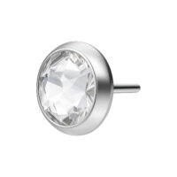 Silberner Triple Piercing Aufsatz 4,0 mm Silberner Aufsatz für Triple Piercing mit 4,0 mm Größe auf weißem Hintergrund