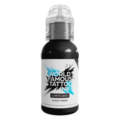 30ml Flasche graue Tattoofarbe von Wildcat auf weißem Hintergrund